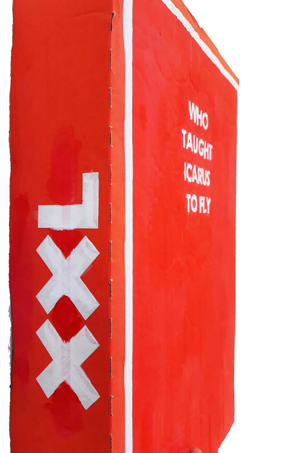 Who Taught Icarus to Fly, painted carton