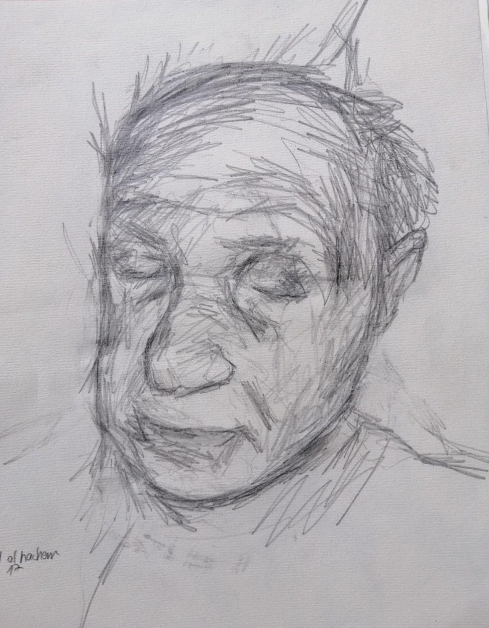 Jalal, 2017, pencil on paper
