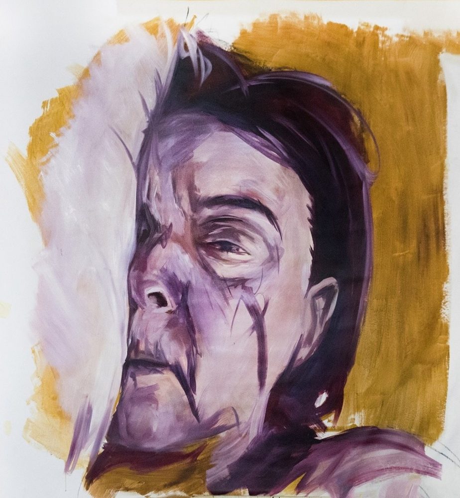 Leila No. 2, a head in violet and ochre